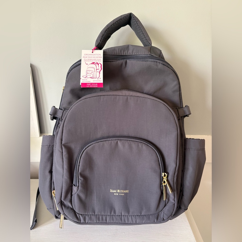 Isaac Mizrahi Backpack w/ Cooler / Stanley Pocket Blue Gray VIRAL TIKTOK BAG NWT